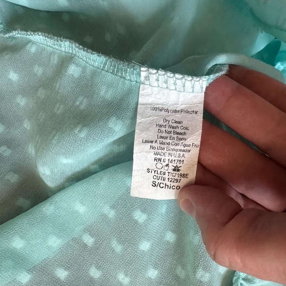 1.4.3 by Line Up Tiffany Blue Swiss Dot Kimono size Small - Picture 4 of 4